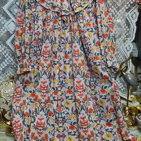 [BUNJANG] evo Seoul Floral Pattern Long Dress / evo seoul플라워 패턴 롱 원피스