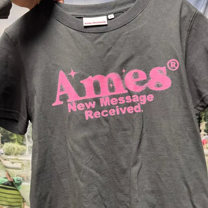 [BUNJANG] Ames HEM Worldwide Crop T-shirt / Ames HEM 아메스 월드와이드 반팔 크롭 티셔츠 그레이