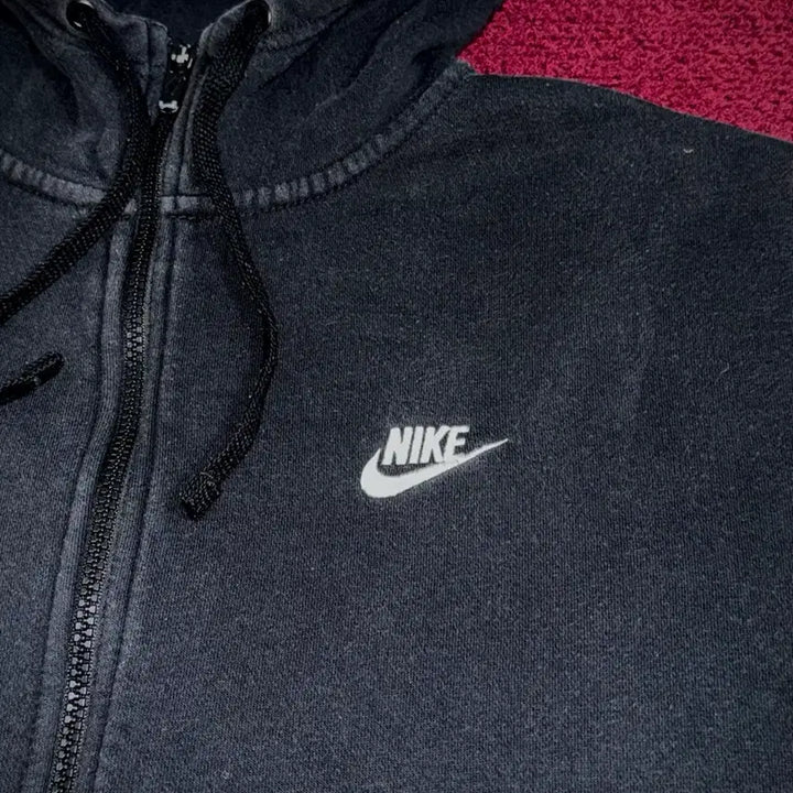 [BUNJANG] Nike Swoosh Patch Hoodie Zip-up Black XL / 나이키 스우시 패치 후드집업 블랙 XL
