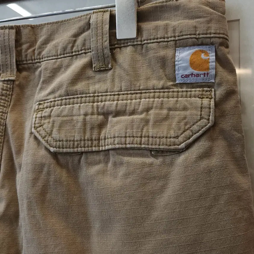 [BUNJANG] Carhartt Ripstop Cargo Pants / 칼하트 워크팬츠 립스탑 카고 팬츠 브라운 33x32