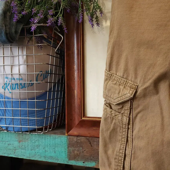 [BUNJANG] Carhartt Ripstop Cargo Pants / 칼하트 워크팬츠 립스탑 카고 팬츠 브라운 33x32