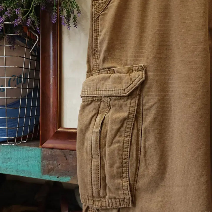 [BUNJANG] Carhartt Ripstop Cargo Pants / 칼하트 워크팬츠 립스탑 카고 팬츠 브라운 33x32