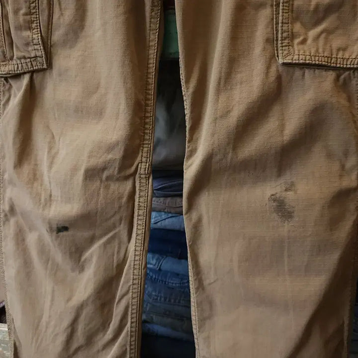 [BUNJANG] Carhartt Ripstop Cargo Pants / 칼하트 워크팬츠 립스탑 카고 팬츠 브라운 33x32