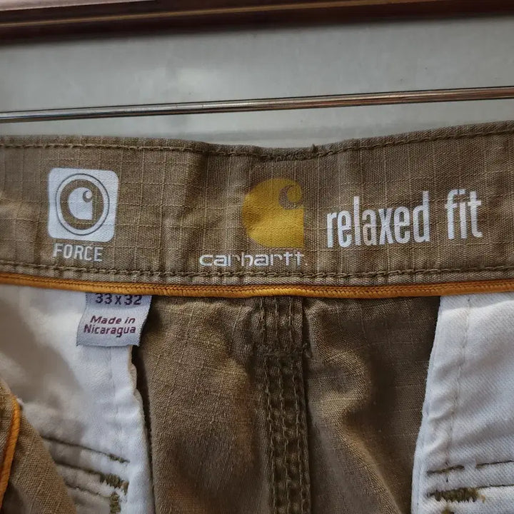 [BUNJANG] Carhartt Ripstop Cargo Pants / 칼하트 워크팬츠 립스탑 카고 팬츠 브라운 33x32
