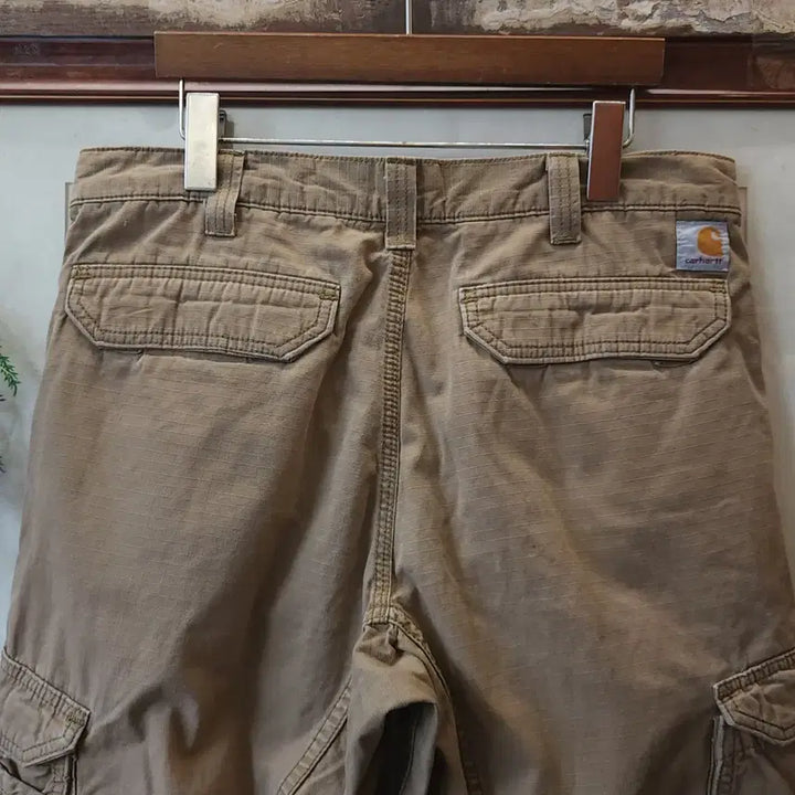 [BUNJANG] Carhartt Ripstop Cargo Pants / 칼하트 워크팬츠 립스탑 카고 팬츠 브라운 33x32