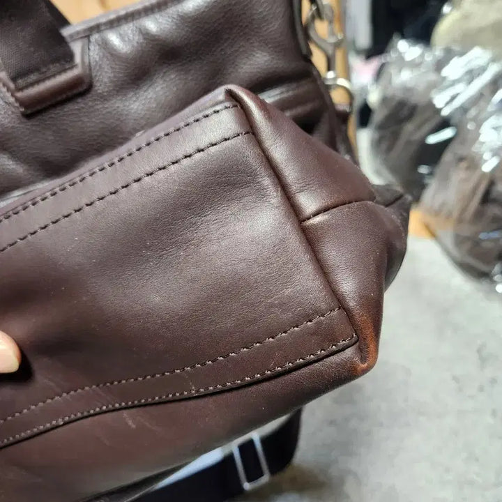 [SOLD OUT] 코치 F70926 가죽 서류가방 토트백 겸 숄더백 브라운