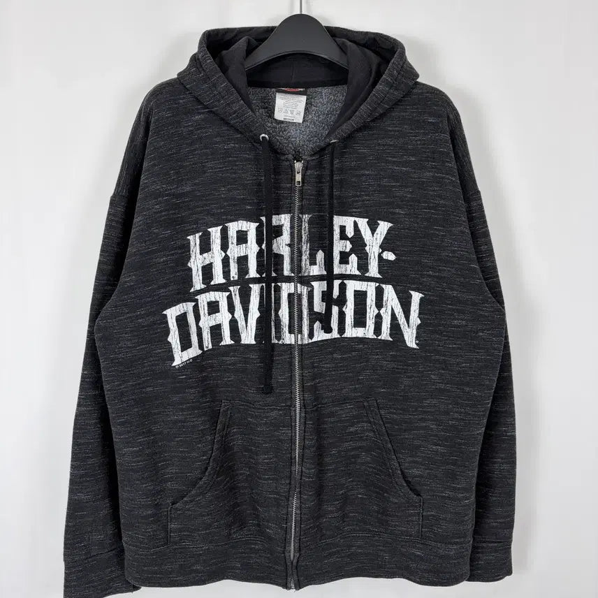 [BUNJANG] Harley-Davidson Big Logo Hooded Zip-up Jacket / a265) 할리데이비슨 빅로고 후드집업