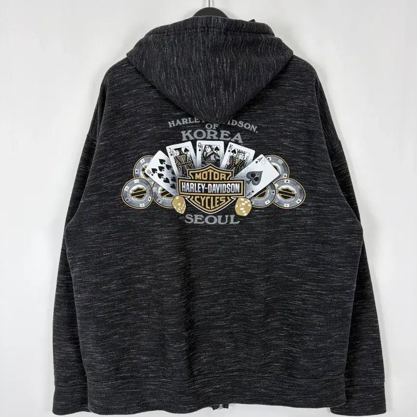 [BUNJANG] Harley-Davidson Big Logo Hooded Zip-up Jacket / a265) 할리데이비슨 빅로고 후드집업