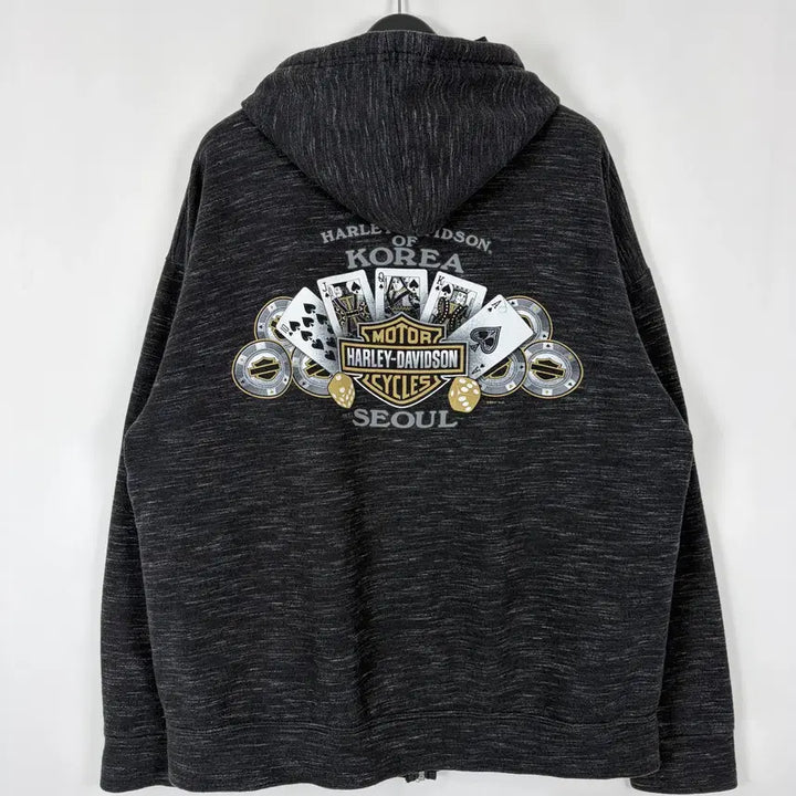 [BUNJANG] Harley-Davidson Big Logo Hooded Zip-up Jacket / a265) 할리데이비슨 빅로고 후드집업