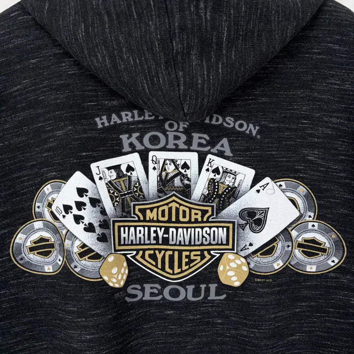 [BUNJANG] Harley-Davidson Big Logo Hooded Zip-up Jacket / a265) 할리데이비슨 빅로고 후드집업