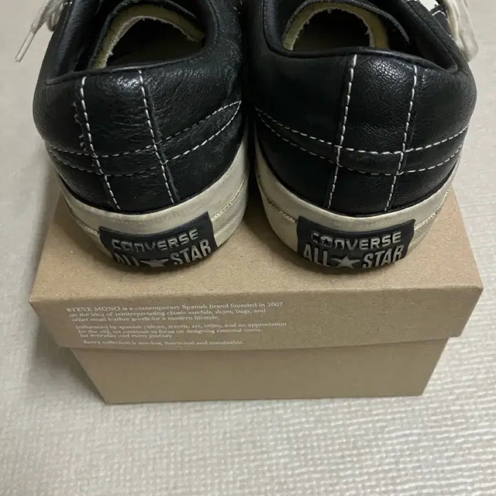[BUNJANG] Converse John Varvatos Black Leather Sneakers / 컨버스 원스타 존바바토스 블랙 레더 240