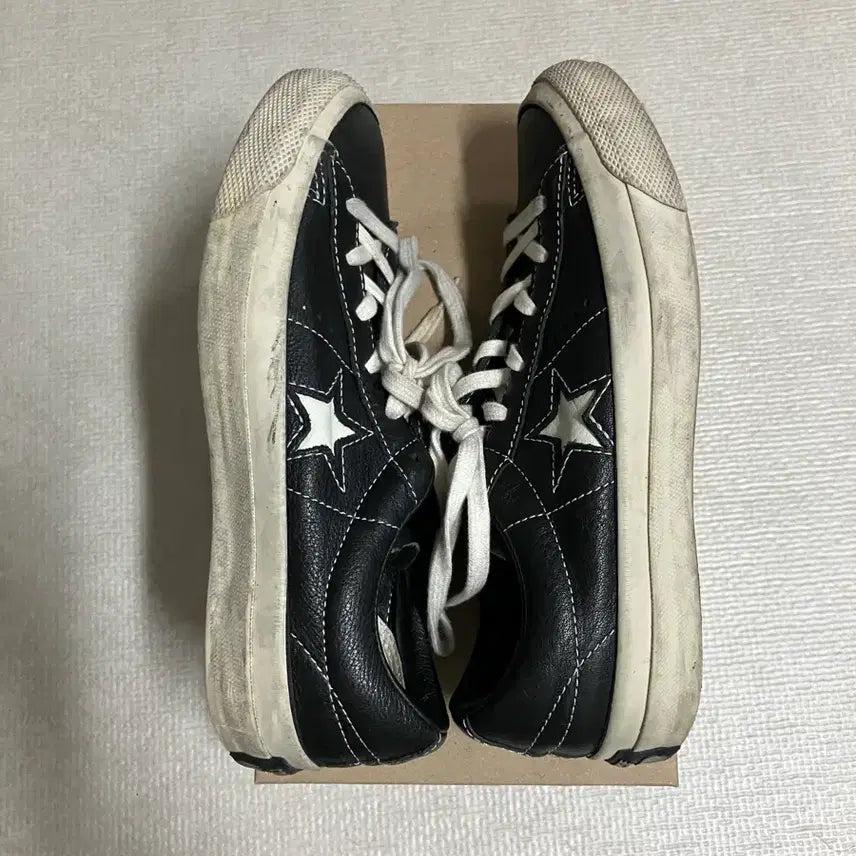 [BUNJANG] Converse John Varvatos Black Leather Sneakers / 컨버스 원스타 존바바토스 블랙 레더 240
