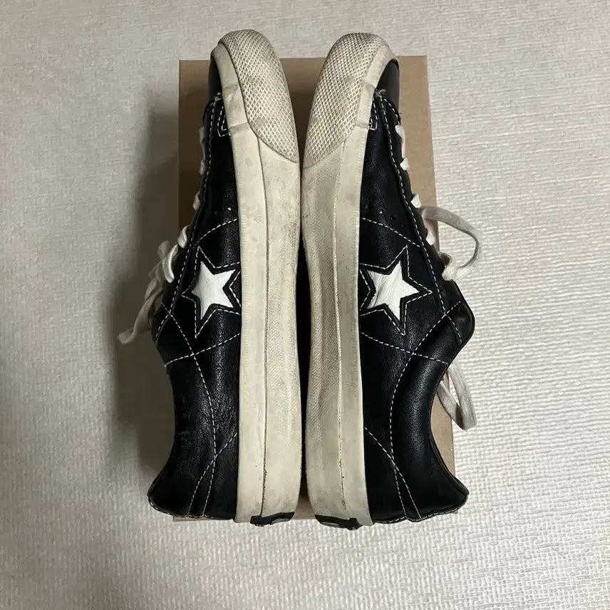 [BUNJANG] Converse John Varvatos Black Leather Sneakers / 컨버스 원스타 존바바토스 블랙 레더 240
