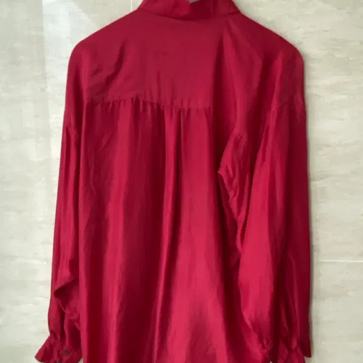 [BUNJANG] Vintage Red Silk Shirt / 빈티지 레드 실크 셔츠