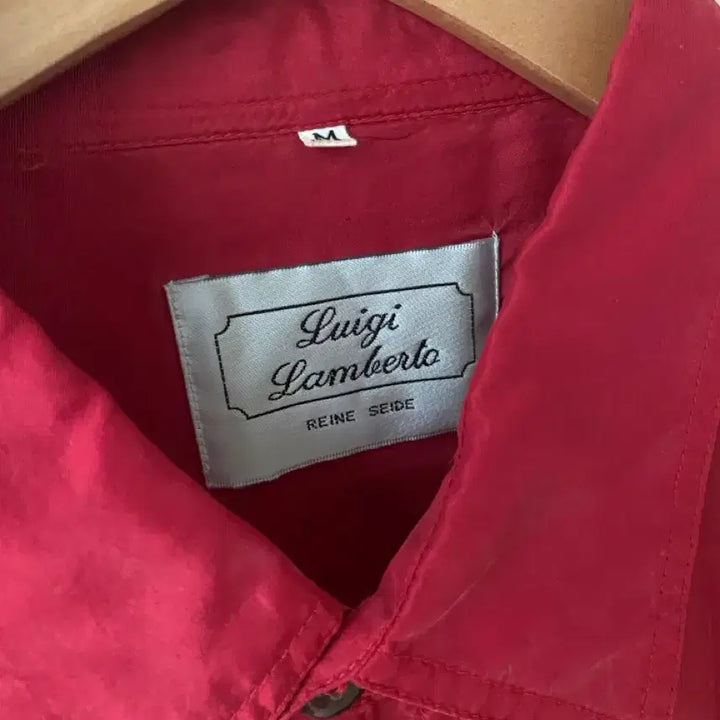 [BUNJANG] Vintage Red Silk Shirt / 빈티지 레드 실크 셔츠