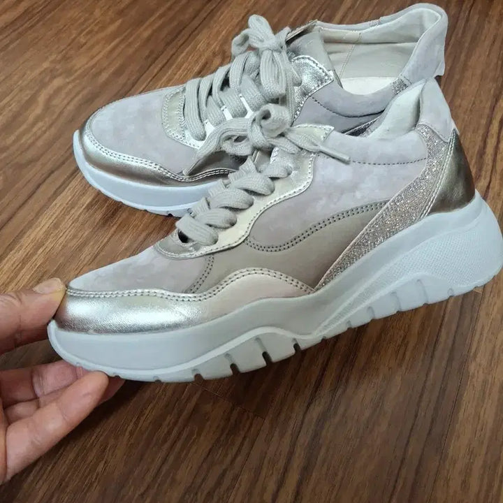 [BUNJANG] Gabor Sneakers Silver/Beige 230mm / Gabor 스니커즈 230mm 실버/베이지  매우깨끗