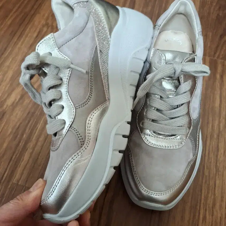 [BUNJANG] Gabor Sneakers Silver/Beige 230mm / Gabor 스니커즈 230mm 실버/베이지  매우깨끗