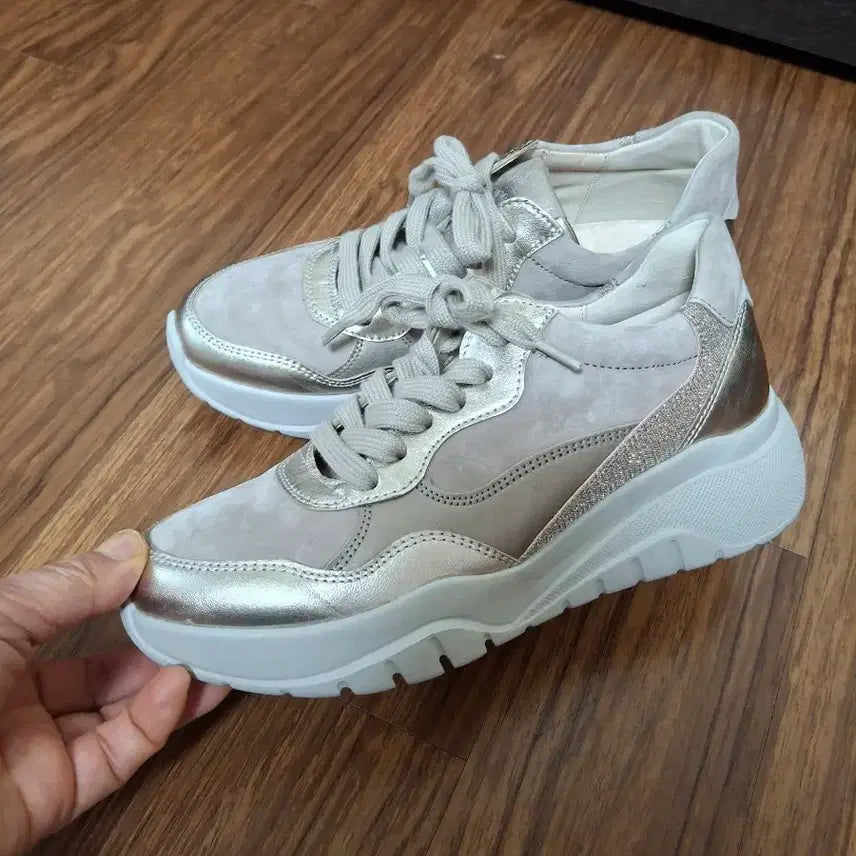 [BUNJANG] Gabor Sneakers Silver/Beige 230mm / Gabor 스니커즈 230mm 실버/베이지  매우깨끗