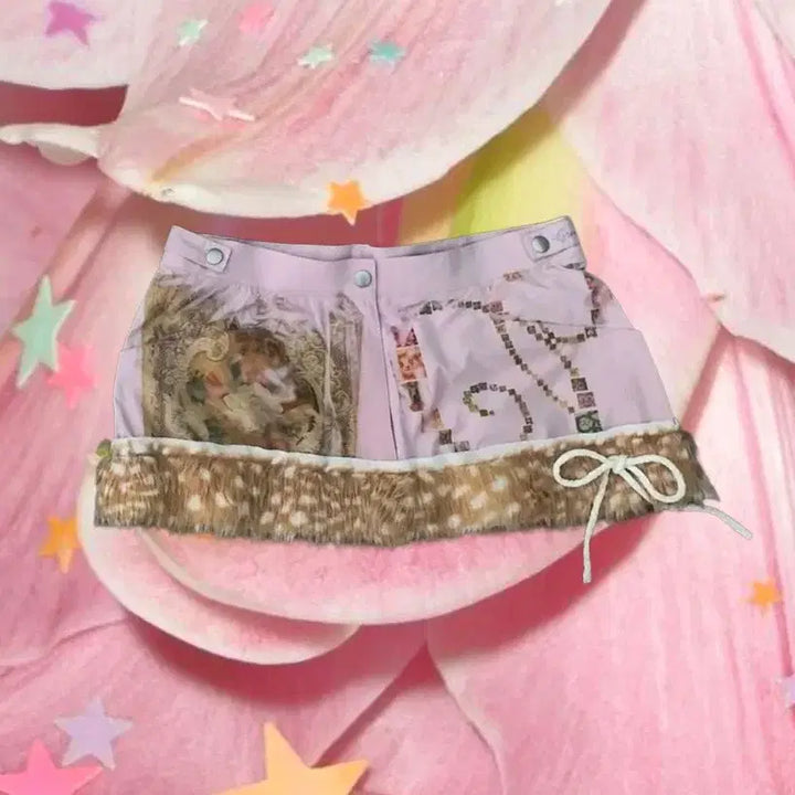 [BUNJANG] shop2dandelian Handmade Fairy Fur Mini Skirt / shop2dandelian 핸드메이드 페어리 퍼 미니스커트 모리걸 로걀