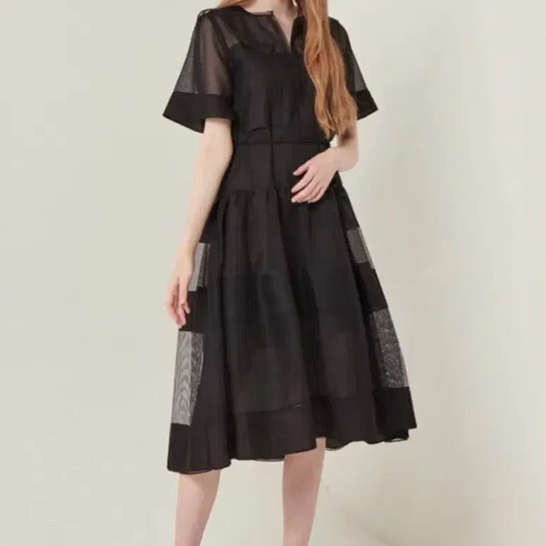 [SOLD OUT] 한섬 SJSJ 스트라이프 시어 드레스 여름 원피스 (시스템 오즈세컨)