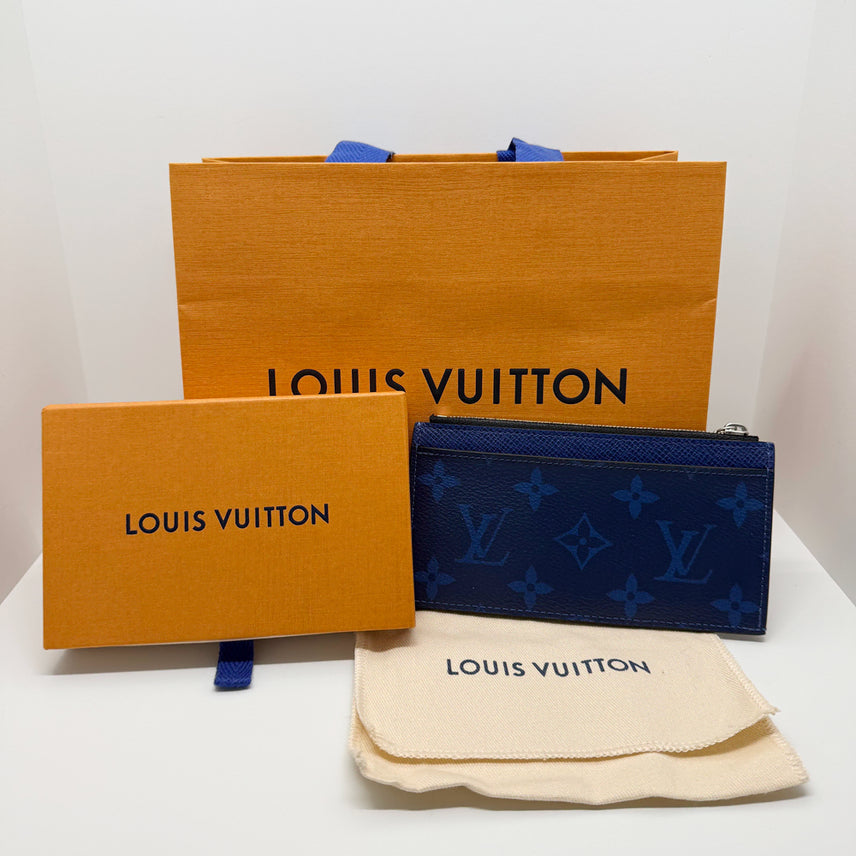 [BUNJANG] Louis Vuitton Card Holder Coin Wallet Blue Monogram M30270 / [루이비통] 카드홀더 코인 지갑 블루 모노그램 M30270 / A+급