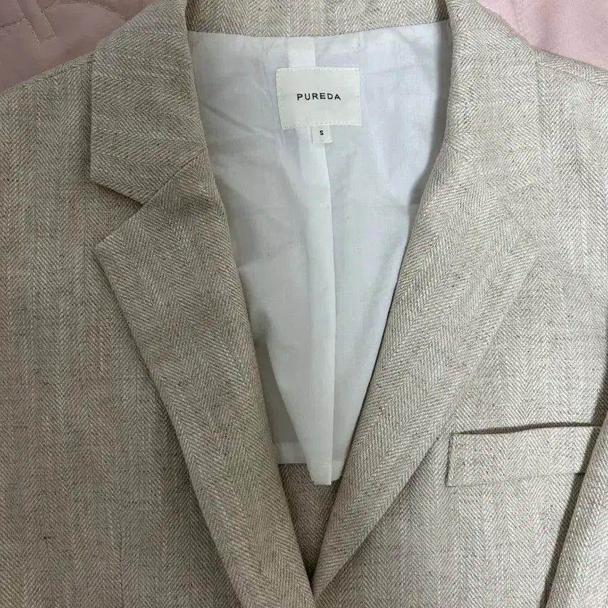 [BUNJANG] PUREDA Linen Herringbone Jacket / PUREDA 린넨 자켓 S