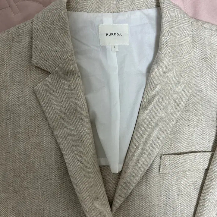 [BUNJANG] PUREDA Linen Herringbone Jacket / PUREDA 린넨 자켓 S