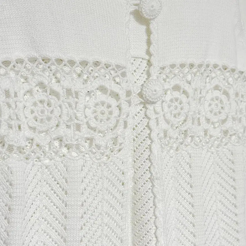 [BUNJANG] Vintage Two-Button Knit Vest / 일본빈티지 투버튼트임뜨개조끼베스트 화이트모리걸하구미룩갸루y2k히피