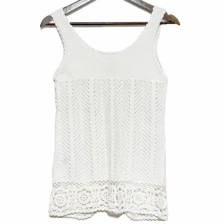 [BUNJANG] Vintage Two-Button Knit Vest / 일본빈티지 투버튼트임뜨개조끼베스트 화이트모리걸하구미룩갸루y2k히피