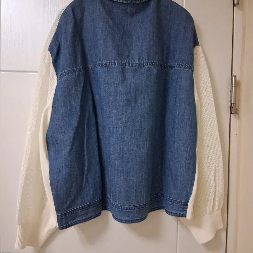 [SOLD OUT] 베네통 데님 배색 니트 가디건