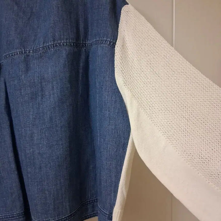 [SOLD OUT] 베네통 데님 배색 니트 가디건