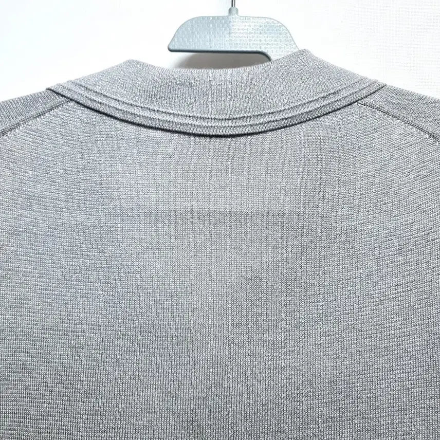 [BUNJANG] Demian Gray Knit Collar T-shirt / 데미안 반팔 카라 니트 티셔츠 그레이90