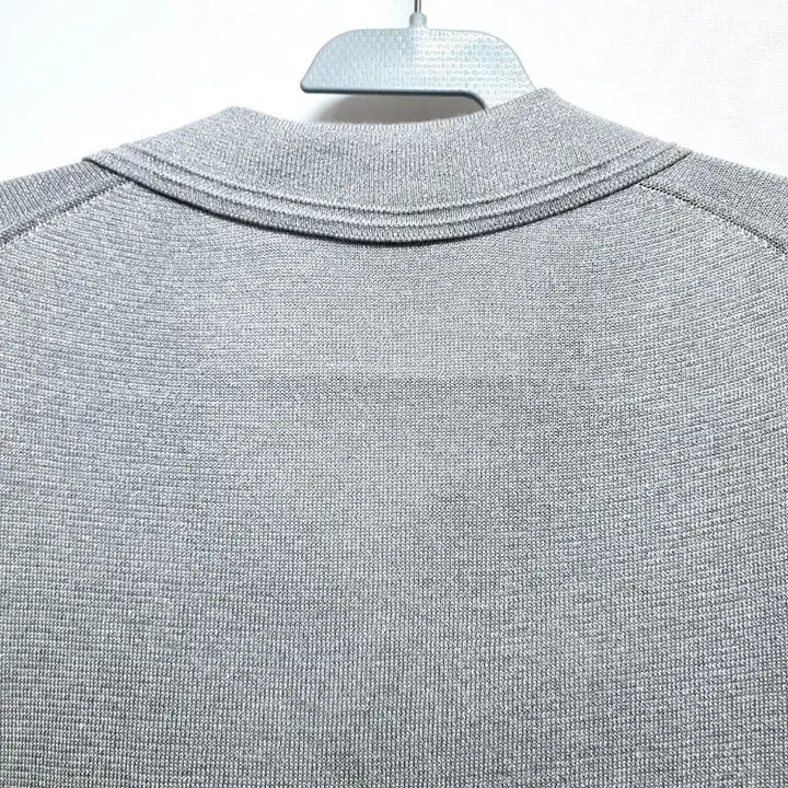 [BUNJANG] Demian Gray Knit Collar T-shirt / 데미안 반팔 카라 니트 티셔츠 그레이90