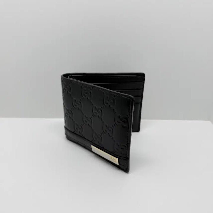 [BUNJANG] Gucci Interlocking G Metal Bar Bi-fold Wallet / [구찌] 인터로킹 G 메탈바 은장 시마 반지갑 365479 / B급