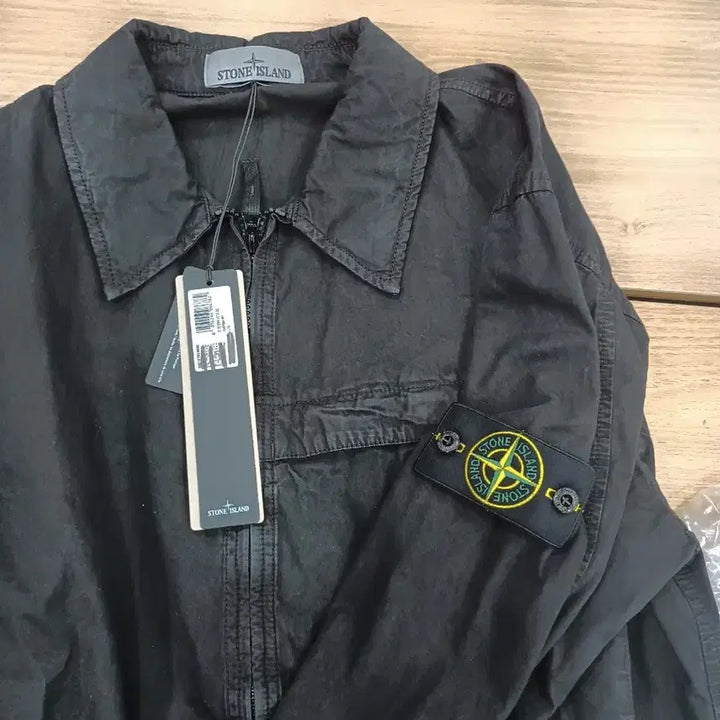 [BUNJANG] Stone Island 103WN Garment Dyed Zip Overshirt Black / 스톤 아일랜드 103WN 가먼트 다이드 집 오버셔츠 블랙 - 24FW