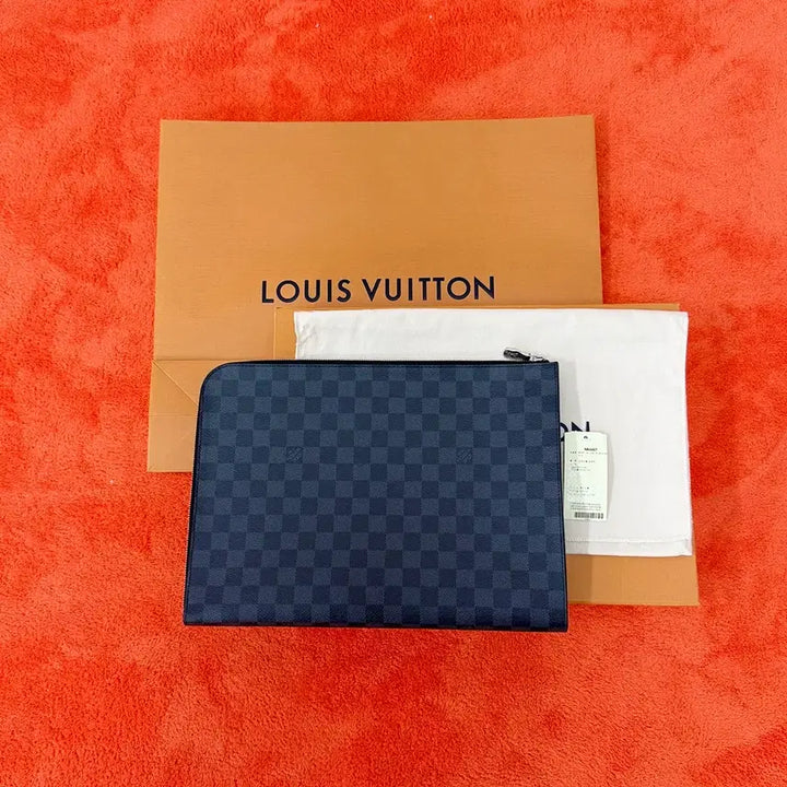 [BUNJANG] Louis Vuitton Pochette Jour GM Damier Clutch Bag N64437 / [루이비통] 포쉐트 주르 GM 다미에 클러치백 N64437 / A+급