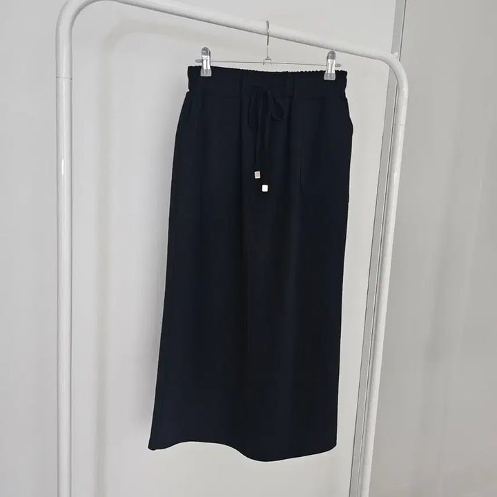 [BUNJANG] Black Banded Long Skirt / 
