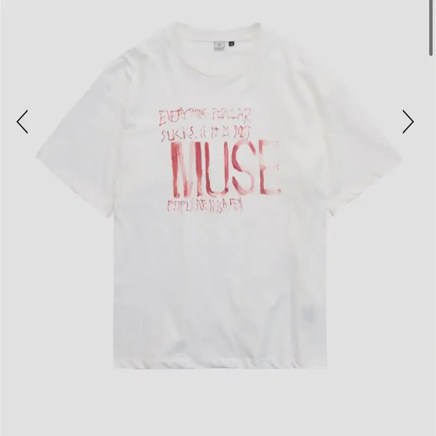 [BUNJANG] Polilu 1011 Maca Muse T-Shirt White / 2)폴리테루 1011 마카 뮤즈 티셔츠 유즈드 화이트