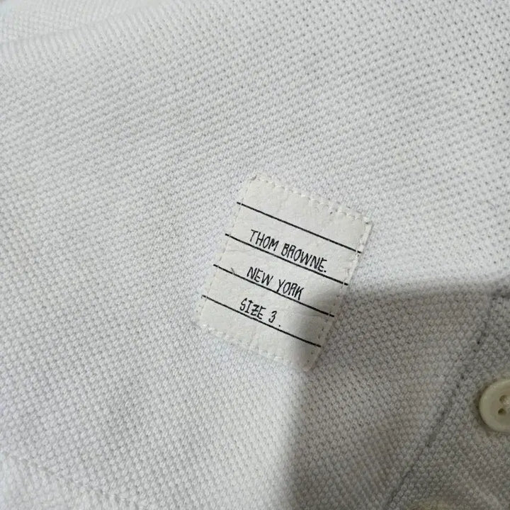 [BUNJANG] Thom Browne White Three-Stripes T-Shirt Size 3 / 톰브라운 백삼선 반팔 3사이즈