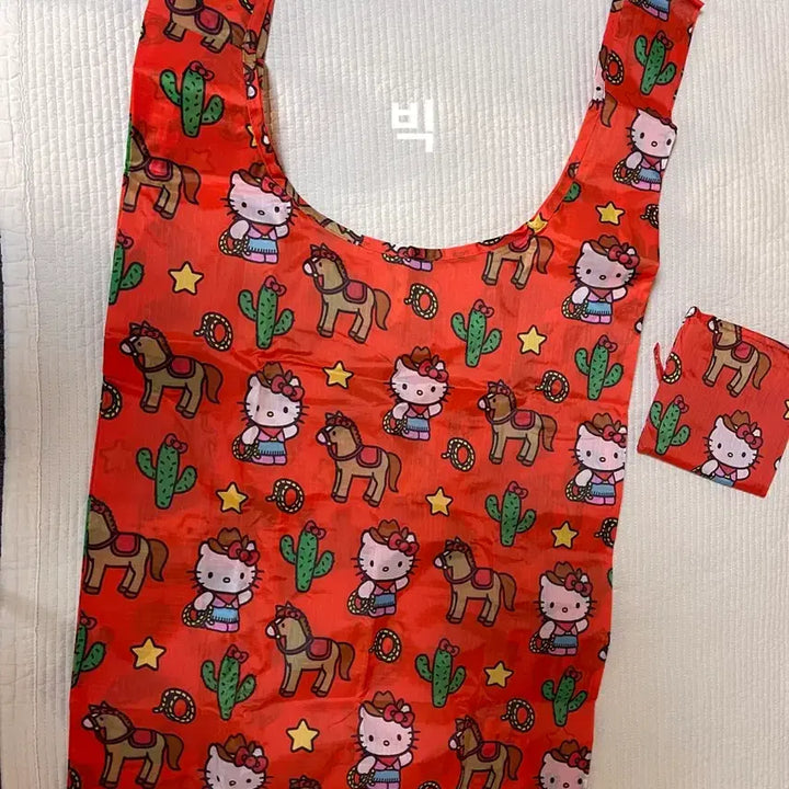 [BUNJANG] Baggu Hello Kitty Western Tote Bag Set / baggu키티웨스턴 베이비+스탠다드+빅 3개