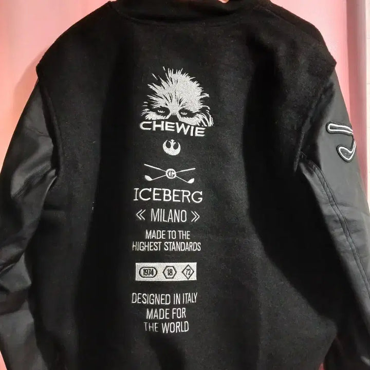 [BUNJANG] Iceberg Star Wars Chewbacca Varsity Jacket / 아이스버그 스타워즈. 콜라보 바시티 자켓