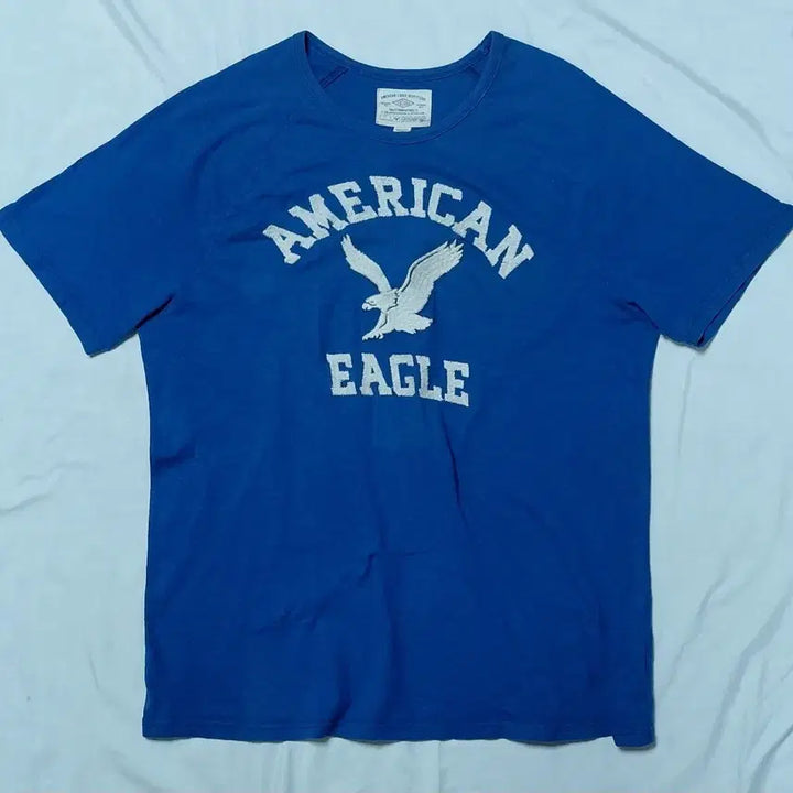 [BUNJANG] American Eagle Embroidered Logo Vintage T-Shirt (Blue) / [XL] 아메리칸 이글 빅 로고 자수 빈티지 티셔츠 (블루)
