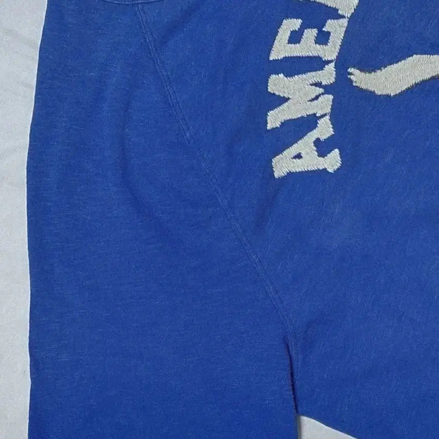 [BUNJANG] American Eagle Embroidered Logo Vintage T-Shirt (Blue) / [XL] 아메리칸 이글 빅 로고 자수 빈티지 티셔츠 (블루)