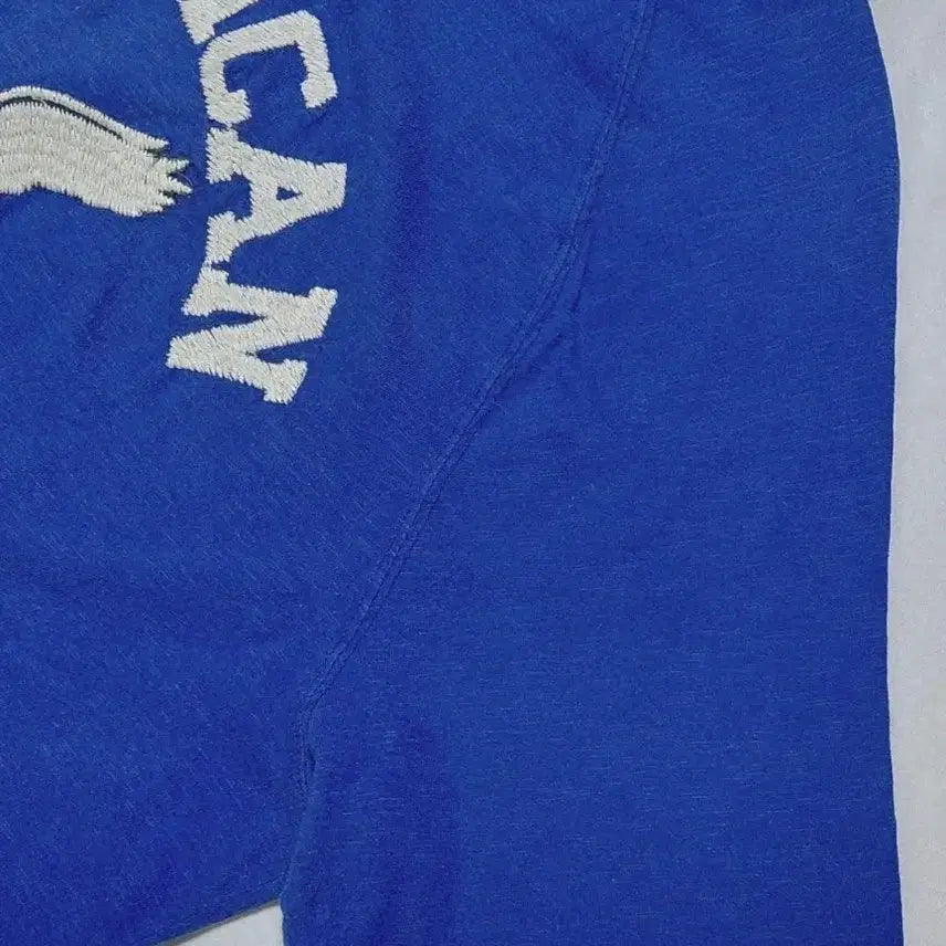 [BUNJANG] American Eagle Embroidered Logo Vintage T-Shirt (Blue) / [XL] 아메리칸 이글 빅 로고 자수 빈티지 티셔츠 (블루)