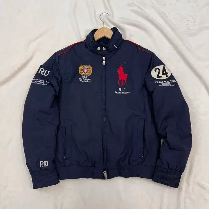 [BUNJANG] Polo Ralph Lauren Big Pony USA Bomber Jacket / (M)폴로랄프로렌 빅포니 USA 성조기 레이싱 봄버 자켓
