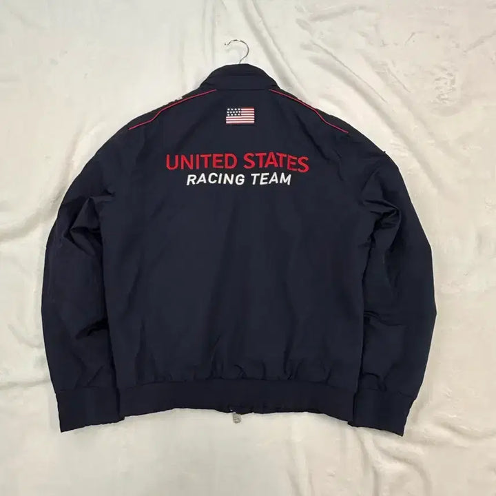 [BUNJANG] Polo Ralph Lauren Big Pony USA Bomber Jacket / (M)폴로랄프로렌 빅포니 USA 성조기 레이싱 봄버 자켓