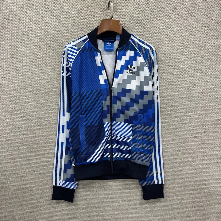 [BUNJANG] Adidas Printing Logo Block Track Top Zip-Up Jersey 85 / 아디다스 프린팅로고 블록 트랙탑 져지 집업 85 A09495