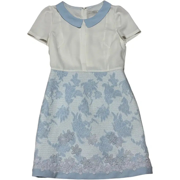 [BUNJANG] Kenneth Lady Colorblock Flower Lace Dress Size 55 / 케네스레이디 배색 플라워 레이스 원피스 55 / 드라이완료