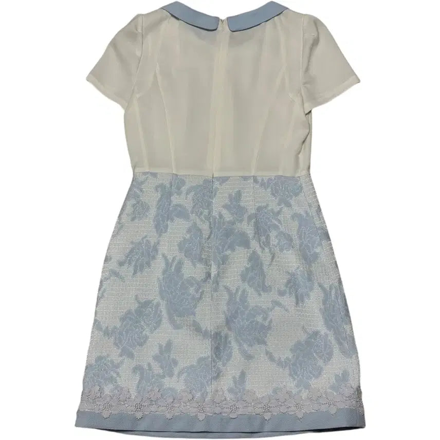 [BUNJANG] Kenneth Lady Colorblock Flower Lace Dress Size 55 / 케네스레이디 배색 플라워 레이스 원피스 55 / 드라이완료