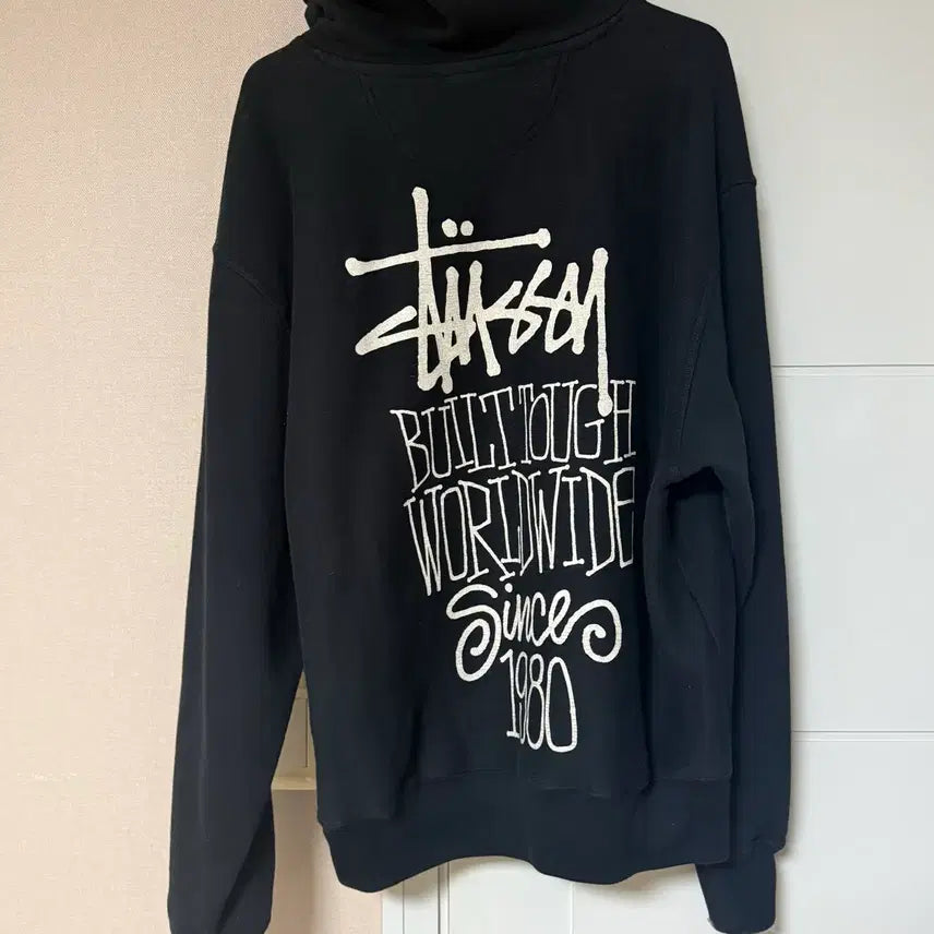 [BUNJANG] Stussy Hoodie / 스투시 빌트 터프 후드 피그먼트 다이드 블랙